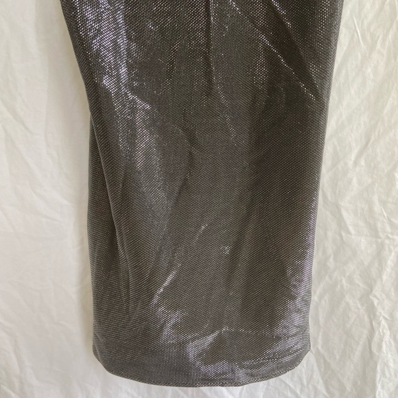 Zara Slip On Dress Party Sparkle Metal Silver New Years Size Medium NEW - Picture 13 of 16